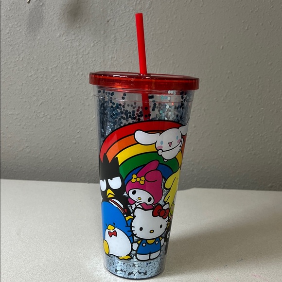 Sanrio Other - Sanrio Rainbow Characters Tumbler with Red Lid & Straw